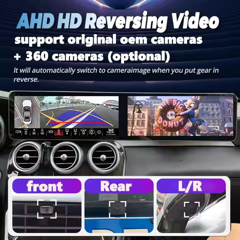 24.6" Android Dual Screen For Mercedes Benz C Class W205 GLC X253 C180 C200 C220 C300 C350 2016-2022