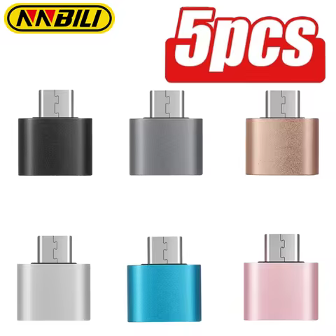 NNBILI 5pcs USB C Adapter Type C to USB 3.0 Adapter Type-C Adapter OTG Cable For Xiaomi Macbook Pro 