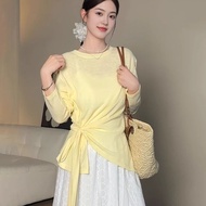 Plus Size Women's Clothing Fat mm Loose Lazy Style Thin Style Sunscreen Blouse Top Design Sense Lace