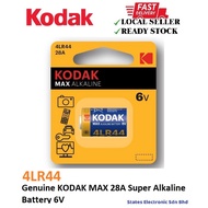 Genuine KODAK MAX 28A (4LR44) Super Alkaline Battery 6V
