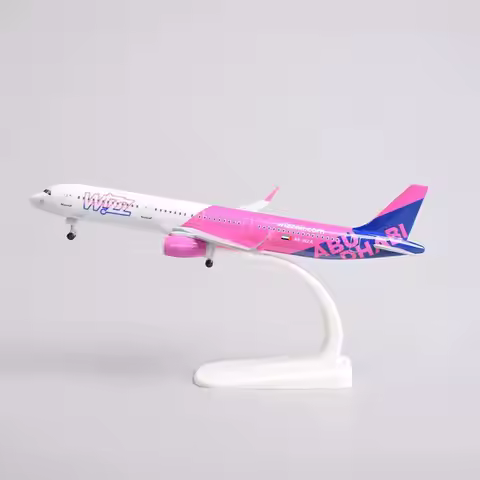 20cm 321 wizz Airplane Model WIZZ AIR A321 Aircraft miniature plane alloy Metal Airplane Scale 1 400