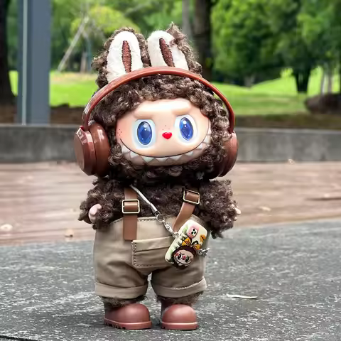 For 15/17cm Labubu Clothes Macaron Fashion Outfit Shoulder Straps Pants Headphones Cameras Shoes Lab