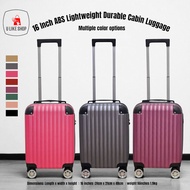 16inch Plain travel luggage bag ABS material suitcase beg bagasi