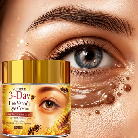 YUITIKUE Bee Venom Eye Cream Retinol Caffeine Firming Eye Cream Reduce Eye Bags Brighten Hydrate Und