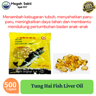 Minyak Ikan - Tung Hai Fish Liver Oil - isi 500 Butir Saras Subur Abadi