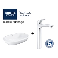 GROHE Eurostyle Counter Top Basin BUNDLE With Eurostyle Basin Mixer Tap