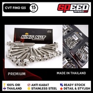 Baut Set Cvt Fino 125 Mio M3 Soul GT 125 Premium Baut Probolt Thailand Stainless Steel King Nut