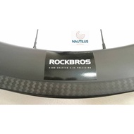 Rockbros Carbon Fiber 50mm Clincher Roadbike Wheelset 700c (FOC 2 Inner tubes)