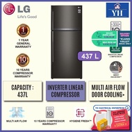 LG 437L Inverter Linear DoorCooling+ &amp; Fresh 0 Zone 2 Door Top Freezer Refrigerators Fridge Peti Sejuk - GN-H432HXHC