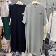 M- 4XL Women T-shirt Dress Plus Size Loose Dress Summer Oversized Short sleeve Casual Long Dress 202