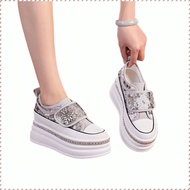 Sneakers Wearable Height Increasing Sole Thick Sole Durable Visual Attraction Sequin Decoration
