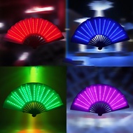 Applicable To Trampoline Cool And Shiny Ten-inch LED Bounce Light Folding Fan LED Luminous Fan Bar Atmosphere Group Props