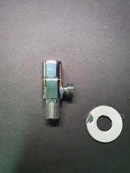 Van Khóa Nước Van 2 Ngả Chia Nước Đồng Thau Mạ Crom Bóng Ren 21