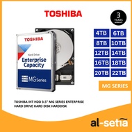Toshiba INT HDD 3.5" MG SERIES ENTERPRISE HARD DRIVE HARD DISK HARDDISK- 4TB 8TB 10TB 12TB 14TB 16TB