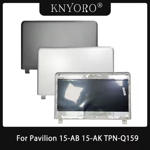New For Pavilion 15-AB 15-AK TPN-Q159 Laptop Rear Lid Back Cover Top Case Silver Black Replace