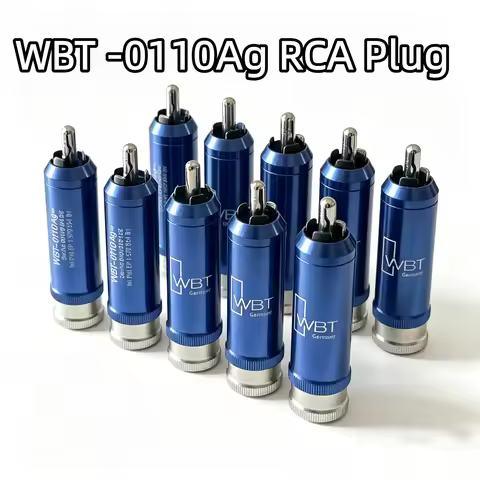Original German WBT-0110Ag Silver Connector RCA Hi-End Hifi Audio Signal Cable Plug Power Amplifier 