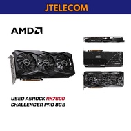 USED ASROCK RX 7600 CHALLENGER PRO 8GB GDDR6