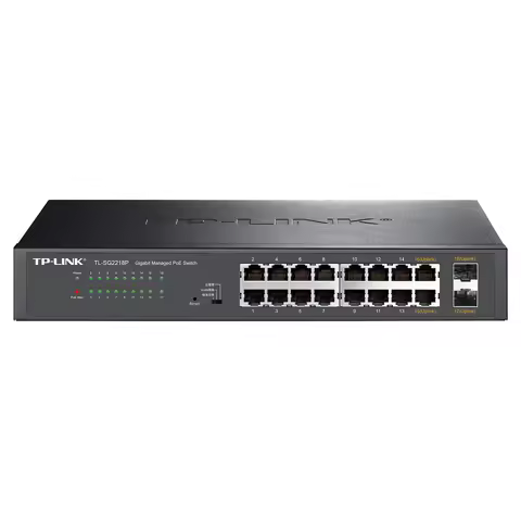 TP-LINK Full Gigabit Cloud Managed PoE Switch TL-SG2218P/SG2218PE 16 1000Base-T RJ45 2 1000Mbps SFP 