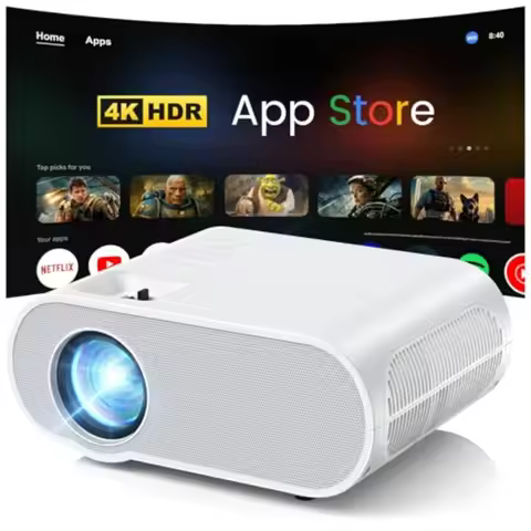 1500 ANSI Smart Projector with 4K Resolution WiFi and Bluetooth Connectivity Compact Mini Projector 