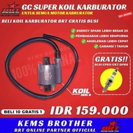 GC Super Coil Brt GcOriginal for Carburetor Motorcycles, Free Spark Plugs, Brt Motor