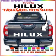 Toyota Hilux / Conquest / Hilux GR tailgate sticker decals HILUX SOLID design TDS
