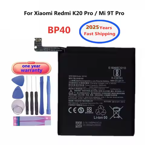 2025 Years BP40 Battery For Xiaomi Mi 9T Pro / Redmi K20 Pro Mi9T Pro 4000mAh Replacement Phone Batt