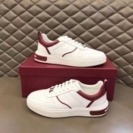 The Latest Style Ball * Barry Genuine Leather High-value Trendy Male Campus Breathable Ultra-Light Low-Top Shoes Fashion White Shoes 1YAY