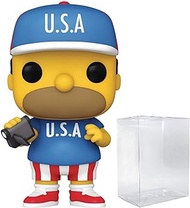 U.S.A. Homer Pop #905 Pop TV: The Simpsons Vinyl Figure (Bundled with EcoTek Protector to Protect Display Box)