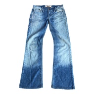 Indie fading flared jeans