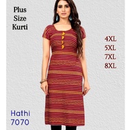 Hathi - 7071Plus Size Straight cut Long Kurtis

4XL, 5XL, 7XL, 8XL