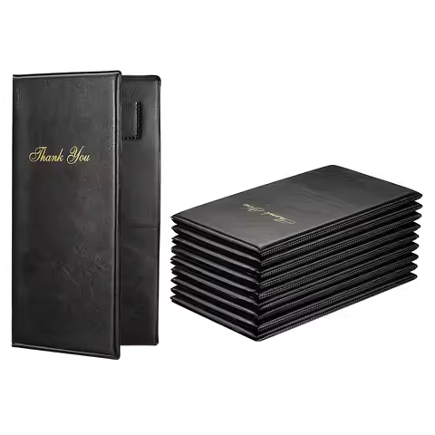 1/2/3Pcs PU Check Folder Guest Check Card Holder Restaurant Check Presenter Bill Server Menu Folder 