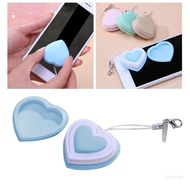Crazy 2pcs Macaron Pendant Keyring Screen Cleaning Cloth Touchscreens Cleaner Kits