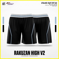 ▦ ◺ ✗ AXGG " Kuroko No Basket - Rakuzan Shorts " Anime Jersey Unisex Shorts