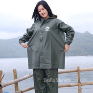 JAS HUJAN DOMBA Setelan Pria Wanita Terbaik Bahan Tebal Elastis Kuat Awet Berkualitas