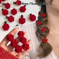 HM88009 Red rose hair clip, stylish and luxurious fashion for women HM68