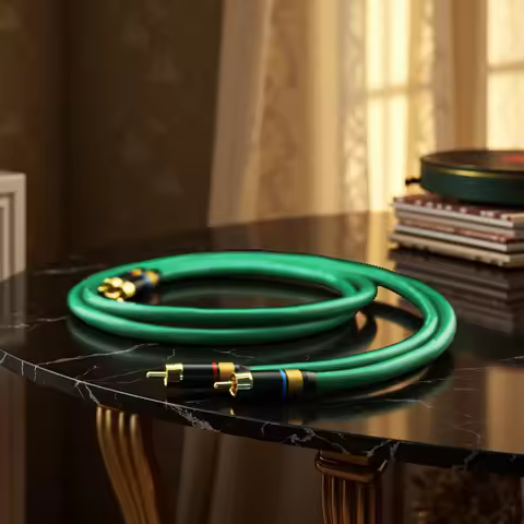 YYAUDIO 2328 Hifi Silver-plated 2RCA Cable High Quality 6N OFC HIFI RCA Male to Male Audio Cable