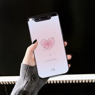 Samsung a80 phone case with colorful hearts