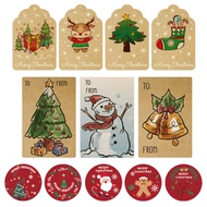 (2.5/3.8/5cm) Christmas Red Sticker Seal Label XMAS Gift