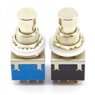 1PCS Foot Switch 9 Pin Guitar Effects Pedal Box Stomp Foot Latching 3PDT Switch Foot Switch Black/Bl