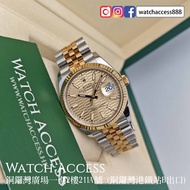 <無打磨99新><停產><2022年保用證> 126233 坑紋金面 珠帶 Rolex Datejust 36 ( 126234 126234g 126231 126233 126200 116200