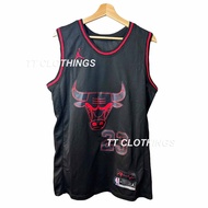 NBA Basketball Jersey Jordan MVP Black Red BULLS Singlet Men's Shirt Chicago Bulls Sleeveless Blue J