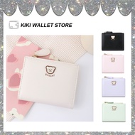 Women Short Bi-fold Wallet Cute Bear Multi-functional 4 Card Slots Wallet Gift