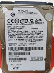 HITACHI 250G 2.5吋 HTS545025B9A300 良品 無壞軌 研究 報帳 救資料的最愛 No.125