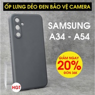 Samsung A34 - A54 Black Flexible TPU Case and Tempered Glass