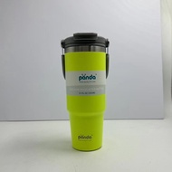 （ฝาแก้วสำหรับสองวิธีในการดื่มน้ำ）PANDA พร้อมส่ง แก้วเก็บความเย็น แบบใหม่มีที่จับ หูหิ้ว แก้วกาแฟ แก้