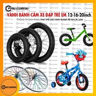 Replacement Front + Rear Children's Bicycle Wheel Rims - Complete Set of 12-16-20inch Wheels [Tube n