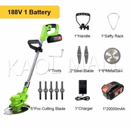 Kaolreadykl12v/88v/188v Mesin Rumput Bateri Lawn Mower WIRELESS Pemotong Rumput Cordless Grass Cutter Electric Trimmer - [multiple options]