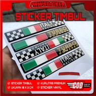 ITALY TURBO RAISED STICKER 3D RAISED STICKER CHEAP ITALY RESIN STICKER CHEAP STICKER