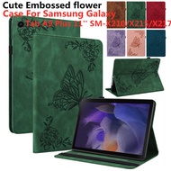 For Samsung Galaxy Tab A9+ A9 Plus 11 inch Cute Embossed flower PU Leather Tablet case for Samsung Tab A9 Plus 11'' SM-X217 X215 X210 Case