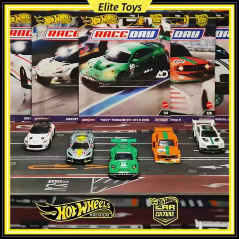 Hot Wheels Premium Car Culture Race Day Porsche 911 Bentley Nissan BMW FPY86 1:64 Diecast Cars Model